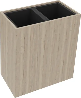 Produktbild von Pflanzgefäß 2er hoch B721xT380H800mm Eiche Natur