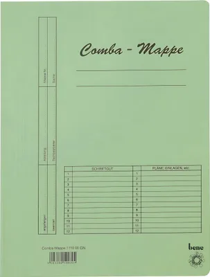 Image de bene 111000GN Combamappe A4, vert 5 pcs.