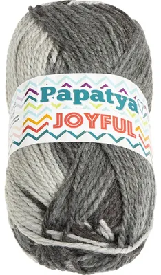 Produktbild von Garn JOYFUL - 100g / 200 m - Grau, Dunkelgrau