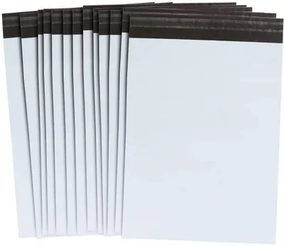 Produktbild von Versandtaschen 100 Stück - Selbstklebend - Wasserdicht - Reißfest - Versandbeutel für Kleidung - 229 x 305 mm - Beschreibbar