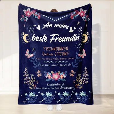 Obrázek produktu pro Solidchoice - Flanelová deka jako dárek pro přítelkyni, 130 x 150 cm