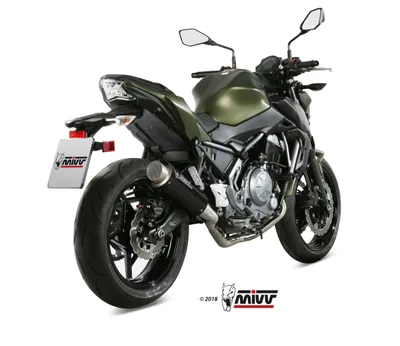 Produktbild von Mivv SPORT Schalldämpfer GPpro Komplettanlage 2x1 Carbon für KAWASAKI Z650 BJ 2017 >