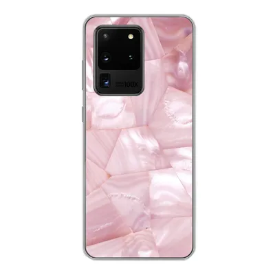 Produktbild von MuchoWow® Handyhülle Schutzhülle Hülle für Samsung Galaxy S20 Ultra Naturstein - Perlmutt - Luxus Silikon Softcase Handy Hülle - Karteninhaber