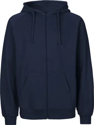 Image de Neutral O63301 | Sweat à capuche zippé pour homme / 100% coton équitable - Couleur : Navy - Taille : S