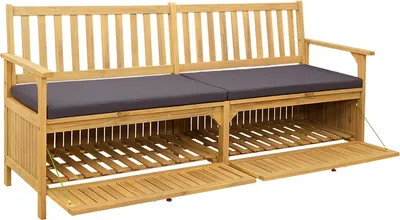 Obrázok produktu pre Lavička vidaXL s úložným priestorom a vankúšmi, 170 x 63 x 84 cm