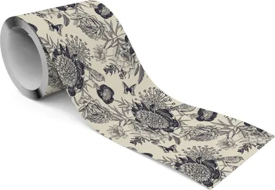 Produktbild von Muralo Selbstklebende Bordüre Tapetenbordüre BLUMEN Blätter Pflanzen Retro Vintage Stil