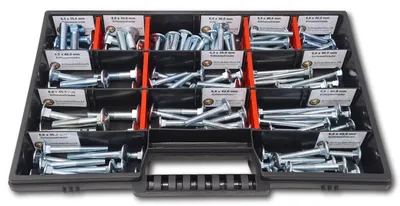 Immagine prodotto di Viti a testa piatta Assortimento M5-M6-M8 // 30 mm-60 mm 115 pezzi Scatola di viti DIN 603 Bulloni Viti a filettatura totale Viti per macchine Viti filettate Viti a testa piatta