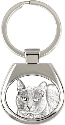 Obrázek produktu pro Koratská kočka - klíčenka s kočkou, brelok s potiskem, personalizovaná přívěska značky Art-Dog