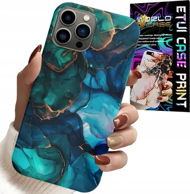 Obrázek produktu pro Pouzdro Pro Iphone 12 Pro Max - Modrozelený Mramorový Zadní Design