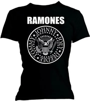 Produktbild von Ramones - Siegel Damen Medium T-Shirt - schwarz