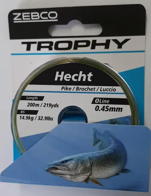 Produktbild von Hecht Angelschnur monofil Hechtschnur grün Ø 0,45mm 200m 14,9 kg
