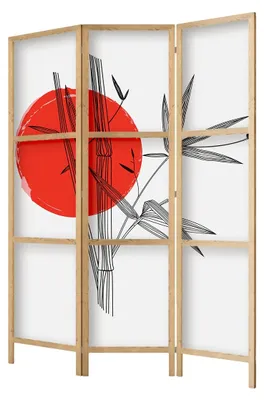Produktbild von framed concept - Paravent Raumteiler aus Holz 135x172 cm, 3-teilig, einseitig, im orientalischen Stil