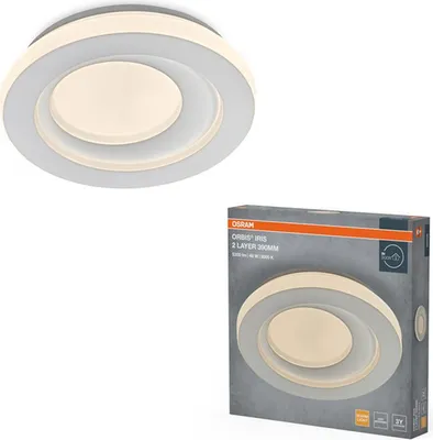 Zdjęcie produktu dla Lampa sufitowa LED Osram Orbis Iris 2 Layer biała Ø39cm 48W 2000lm ciepła biel 3000K