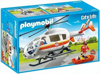 Produktbild von PLAYMOBIL City Life Rettungshelikopter, Emergency Medical Helicopter, 4 Jahr(e), Mehrfarbig, Kunststoff
