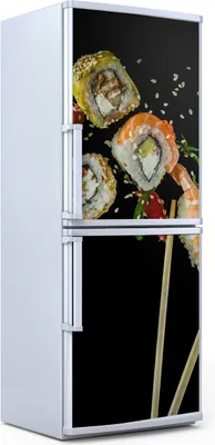 Produktbild von Kühlschrankdekoration  60x180 cm  Aufkleber auf dem Kühlschrank - Muster mit Sushi Sashimi