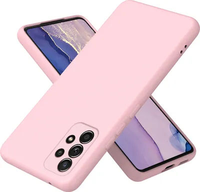 Produktbild von Galaxy A33 5G Hülle, Flüssig Silikon Handyhülle Stoßfest Kratzfest Schutzhülle für Samsung Galaxy A33 5G Pink