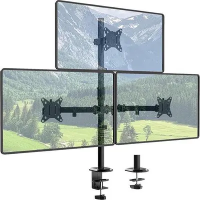 Zdjęcie produktu dla Podstawka biurkowa o zwiększonej nośności – regulowana podstawka pod monitor do ekranów o przekątnej od 17 do 35 cali – nośność do 10 kg na ramię.