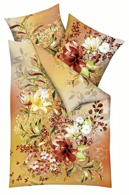 Produktbild von JACK by Kaeppel Linon Renforcé Bettwäsche 155x220cm Philomena Topas Gelb Braun Tropisch Blumen