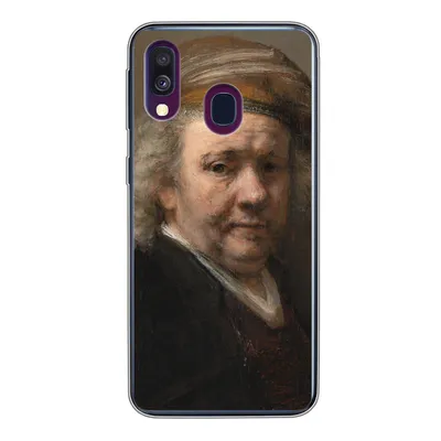 Produktbild von MuchoWow® Handyhülle Schutzhülle Hülle für Samsung Galaxy A40 Selbstbildnis - Gemälde von Rembrandt van Rijn Silikon Softcase Handy Hülle - Handy-Tasche