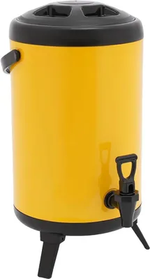 Produktbild von Isolierter Getränkespender - Thermo-Getränkebehälter 10 l - Edelstahl - Zapfhahn - Für Heiß & Kalt - Doppelwandig