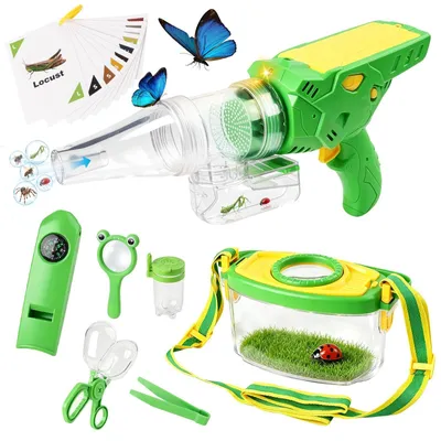 Produktbild von 19-teiliges Outdoor Entdeckerset für Kinder - Naturerkundung Grün