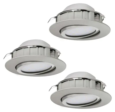 Produktbild von EGLO Pineda, Einbaustrahler, Nicht austauschbare(s) Leuchtmittel, LED, 6 W, 3000 K, Nickel