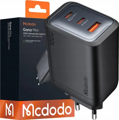 Obrázok produktu pre Mcdodo sieťový adaptér 3X USB-C PD USB 100 W čierny