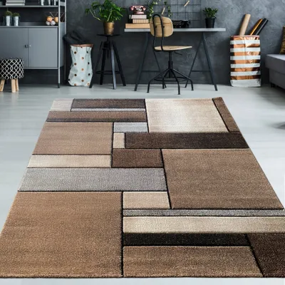 Produktbild von Eleganter Wohnzimmerteppich mit Design in beige Größe - 160 x 230 cm