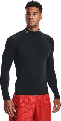 Produktbild von UNDER ARMOUR HeatGear Armour Mock langarm Trainingsshirt Herren 001 - black/white XS