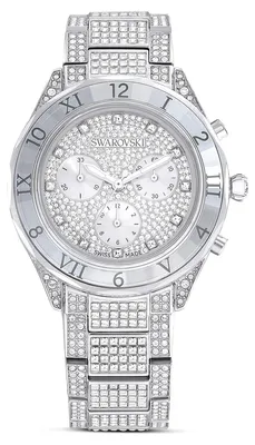 Produktbild von Swarovski Dextera Lux Uhr, Schweizer Produktion, Metallarmband, Silberfarben, Edelstahl DEXTERA LUX:MB STS/SILVER/STS 5668845 9009656688458