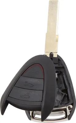 Image de Coque de clé pour Porsche Boxster Cayman 911 997 Télécommande 3 Boutons avec Lame Boîte Rechange