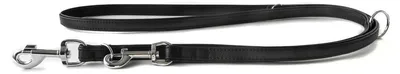 Produktbild von Das Lederband Hunde Führleine Denver schwarz/schwarz, Länge: 200 cm / Breite: 18 mm