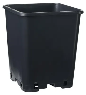 Produktbild von Viereckiger Topf, schwarz, 6 l, 18 x 18 x 23 cm | Pflanzgefäß, Menge (Stück):1 Stück
