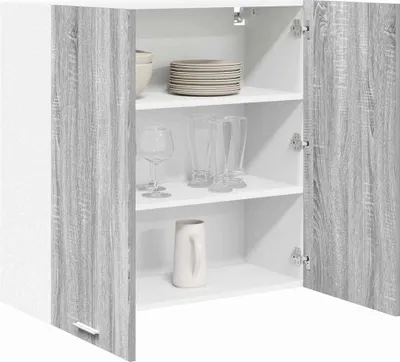 Produktbild von Cloris Designermöbel Hängeschrank Graues Sonoma 80 x 31 x 80cm Holzwerkstoff - 2026Neu209631 - Küchenschränke