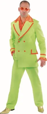 Produktbild von M214223-S neon grün Herren Disco Anzug Partyanzug Gr.S