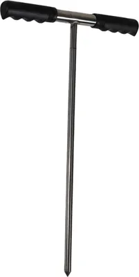 Produktbild von Metallische Boden-Sonde - Boden-Sondenschaufel für Rasen - Landwirtschaftliche Pflanzenpflege - T-Handgriff Boden-Probenahmer mit 3-Fängen.