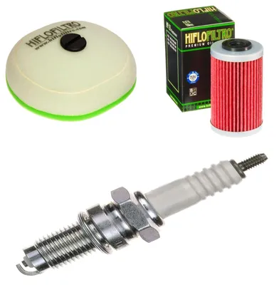 Image de Kit d'entretien pour KTM SXC 625 LC4 2003-2006 : filtre à air, filtre à huile, bougie d'allumage de pamoto - Neuf