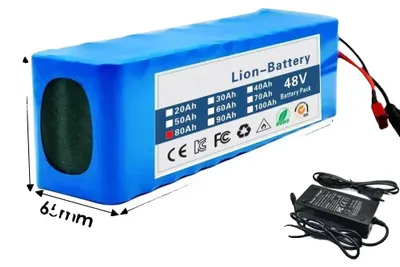 Produktbild von Lithium-Ionen-Batteriepack, 100Ah Kapazität, kompatibel mit 48V Motoren, 48V 80Ah