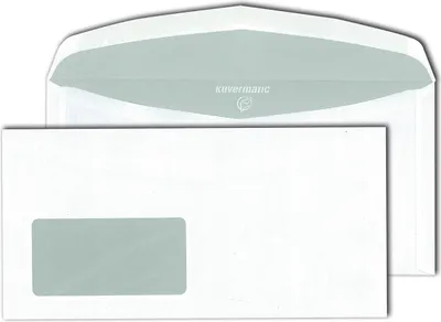 Produktbild von KUVERMATIC 30005469 Kuvertierumschläge Recycling - mit Fenster, 80g, 1.000 Stück, weiß