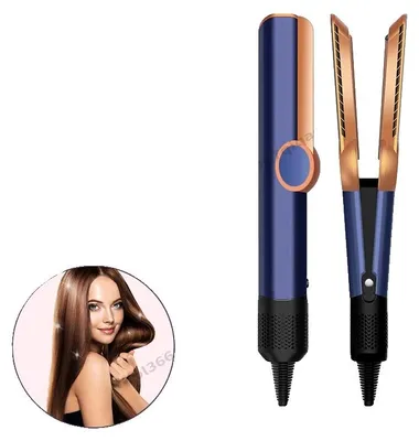 Immagine prodotto di Piastra per capelli, impostazioni aria calda/fredda, styling veloce, blu, UE-a