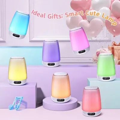 Produktbild von Nachtlicht für Kinder mit Lichtwecker, dimmbar, App, RGB-Farben und 14 White Noise-Sounds