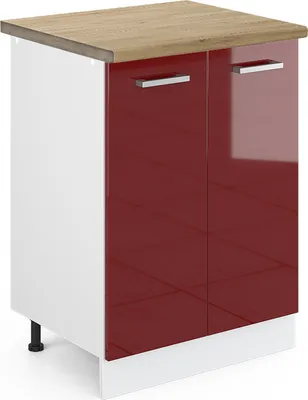 Immagine prodotto di Mobiletto base cucina Vicco R-Line Rosso lucido 60 cm , PL Rovere, Model 46764