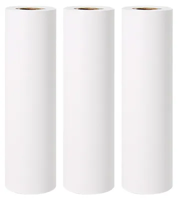 Image de Poooli 110 × 30 mm, rouleau de papier thermique blanc non adhésif, sans BPA, longue durée de vie (10 ans), pour imprimante portable L3, lot de 3 rouleaux
