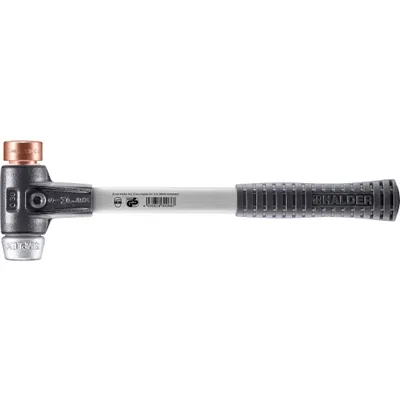 Produktbild von HALDER SIMPLEX Schonhammer Ø 30 mm Kupfer / Weichmetall mit verstärkem Tempergussgehäuse und Fiberglasstiel