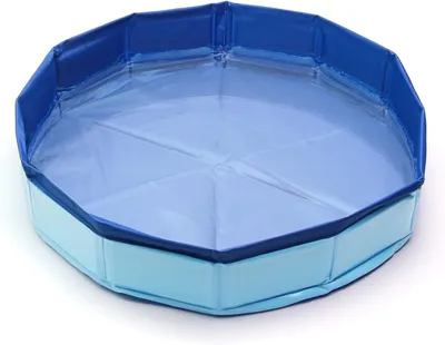 Produktbild von Hundepool faltbar, rund, 50 x 10 cm, blau, für Balkon und Garten
