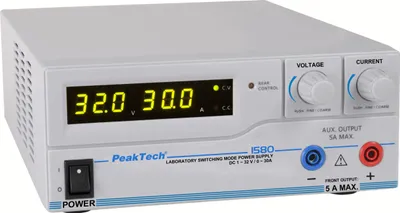 Obrázek produktu pro PeakTech 1580 - Labornetzgerät, 1 - 32 V, 0 - 30 A, stabilisiert, programmierbar - 960 W - USB