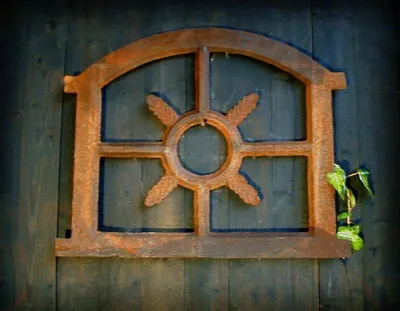 Produktbild von Eisenfenster Stallfenster für Gartenmauer antik Sprossenfenster Fenster Eiche kl