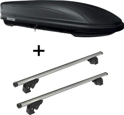 Produktbild von Dachbox MAA 400 Liter matt + Dachträger VDPLION1 kompatibel mit für Dacia Duster III (5 Türer) ab 18