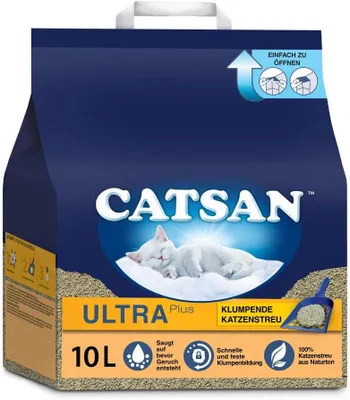 Productafbeelding van Kattenbakvulling - klonterend strooisel van natuurlijke klei - 10 liter - fijne korrel
