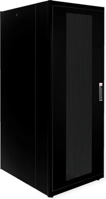 Produktbild von ROLINE 19-Zoll Serverschrank Basic 42 HE, 800x1000 BxT perforiert schwarz, Freistehendes Gestell, 42U, 600 kg, Ablageschienen, Verstellbare Füße, 126,4 kg